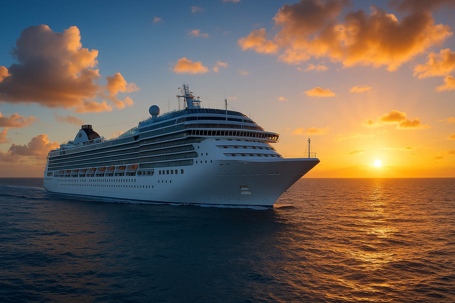 Illustrative cruise itinerary graphic